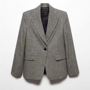 Mango Houndstooth Blazer